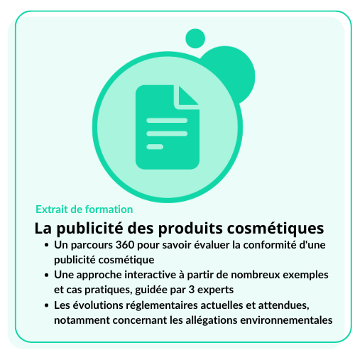 Extrait de formation IFIS Cosmétique COSPUB